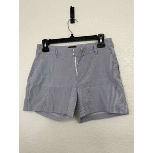 Crosby Striped Shorts Classic Casual Everyday Blue White‎ Size 4